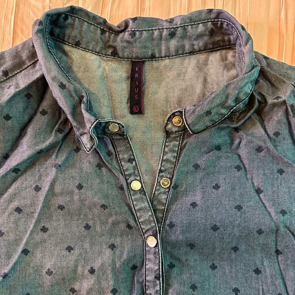 BLUE crop formal top - Picture 3 of 5